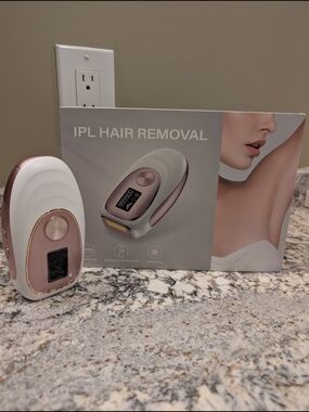 IPL Laser Hair Removal At-home Device in White and Rose Gold